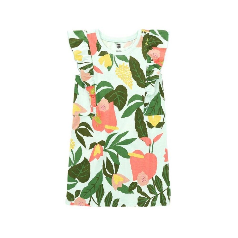 Tea Collection Girls  Sleeveless Ruffle A-Line Dress
